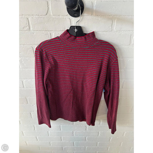 Top Long Sleeve By Marsh Landing In Grey & Red, Size: M