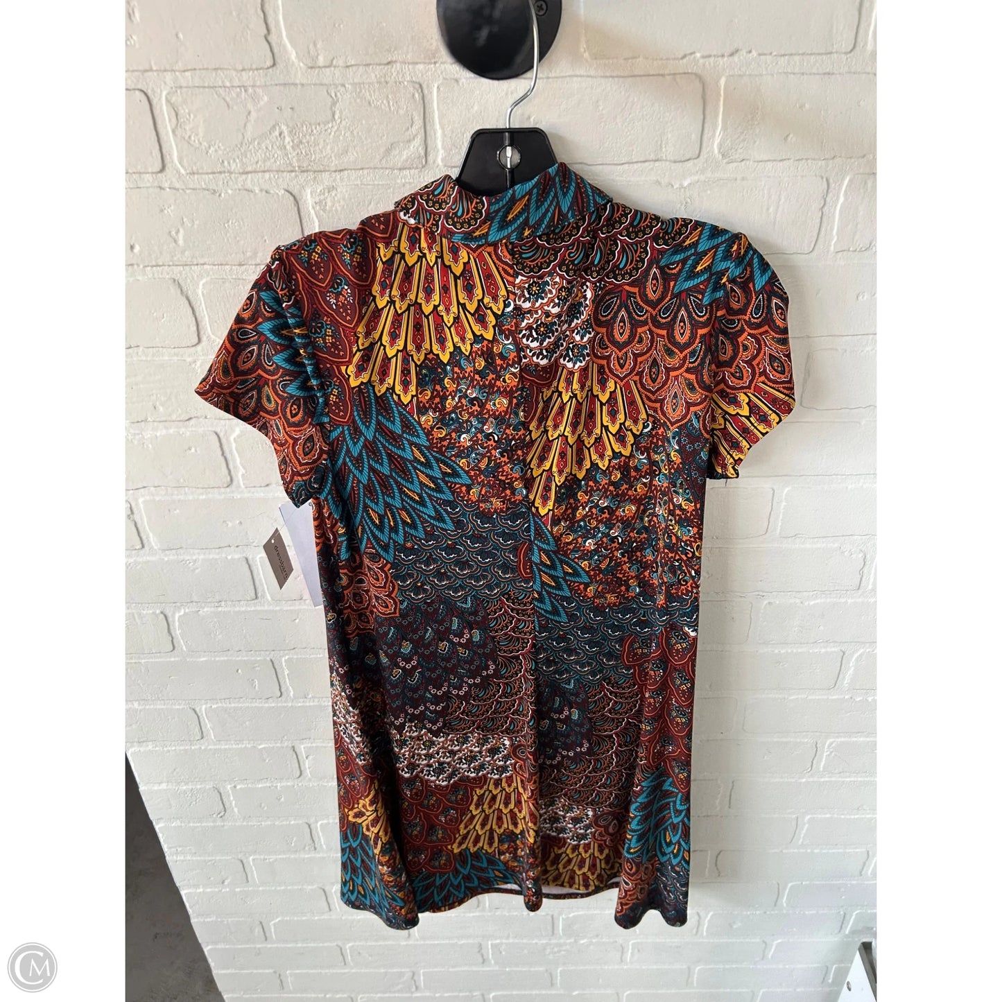 Dress Casual Short By Msk In Blue & Brown, Size: Mp