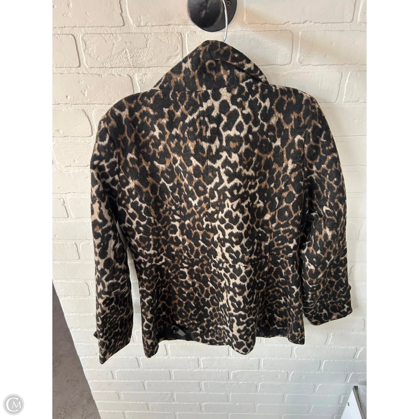 Coat Peacoat By Thread And Supply In Animal Print, Size: M