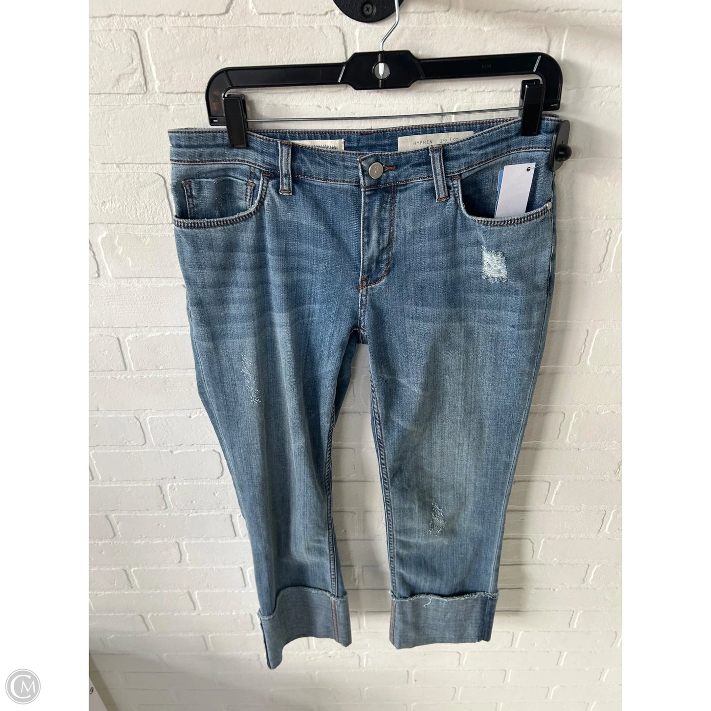Jeans Cropped By Pilcro In Blue Denim, Size: 4