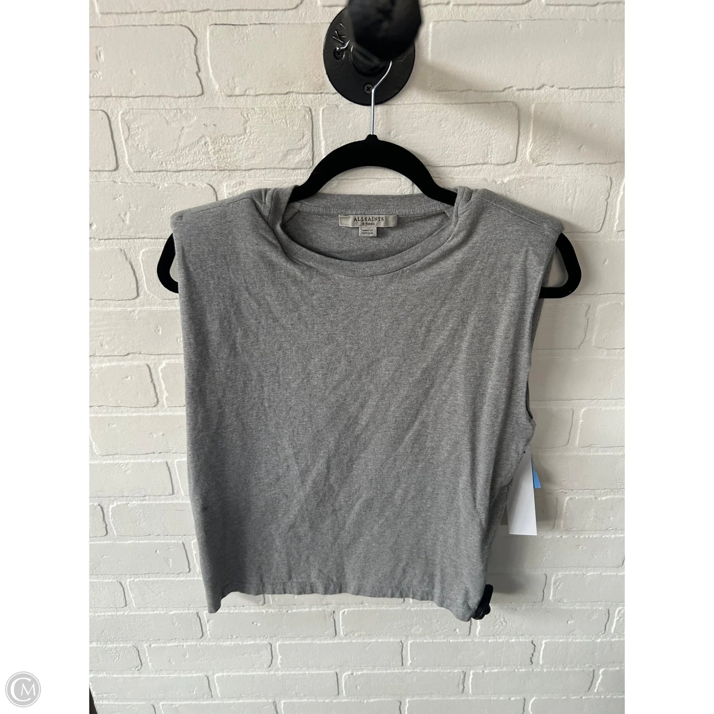 Top Sleeveless Designer By All Saints In Grey, Size: Xs