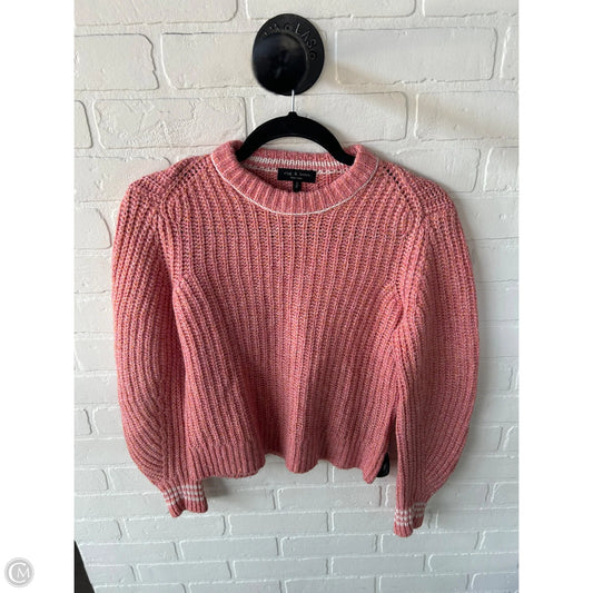 Sweater By Rag And Bone In Orange & Pink, Size: S