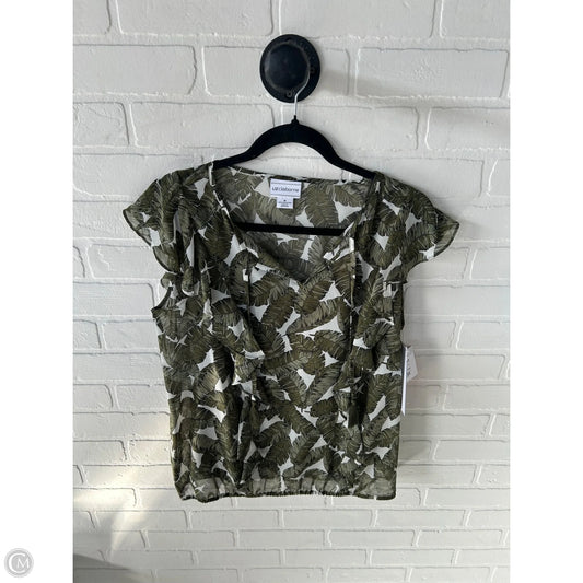 Top 2pc Short Sleeve By Liz Claiborne In Green, Size: M