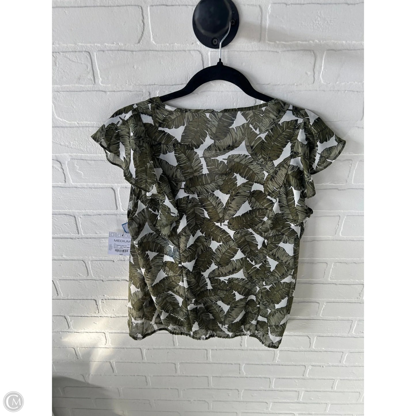Top 2pc Short Sleeve By Liz Claiborne In Green, Size: M