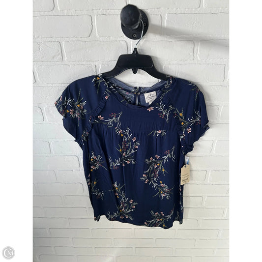 Top Short Sleeve By St Johns Bay In Blue & Pink, Size: M