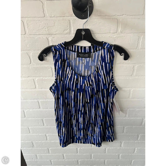 Top Sleeveless By Evan-picone In Black & Blue, Size: M