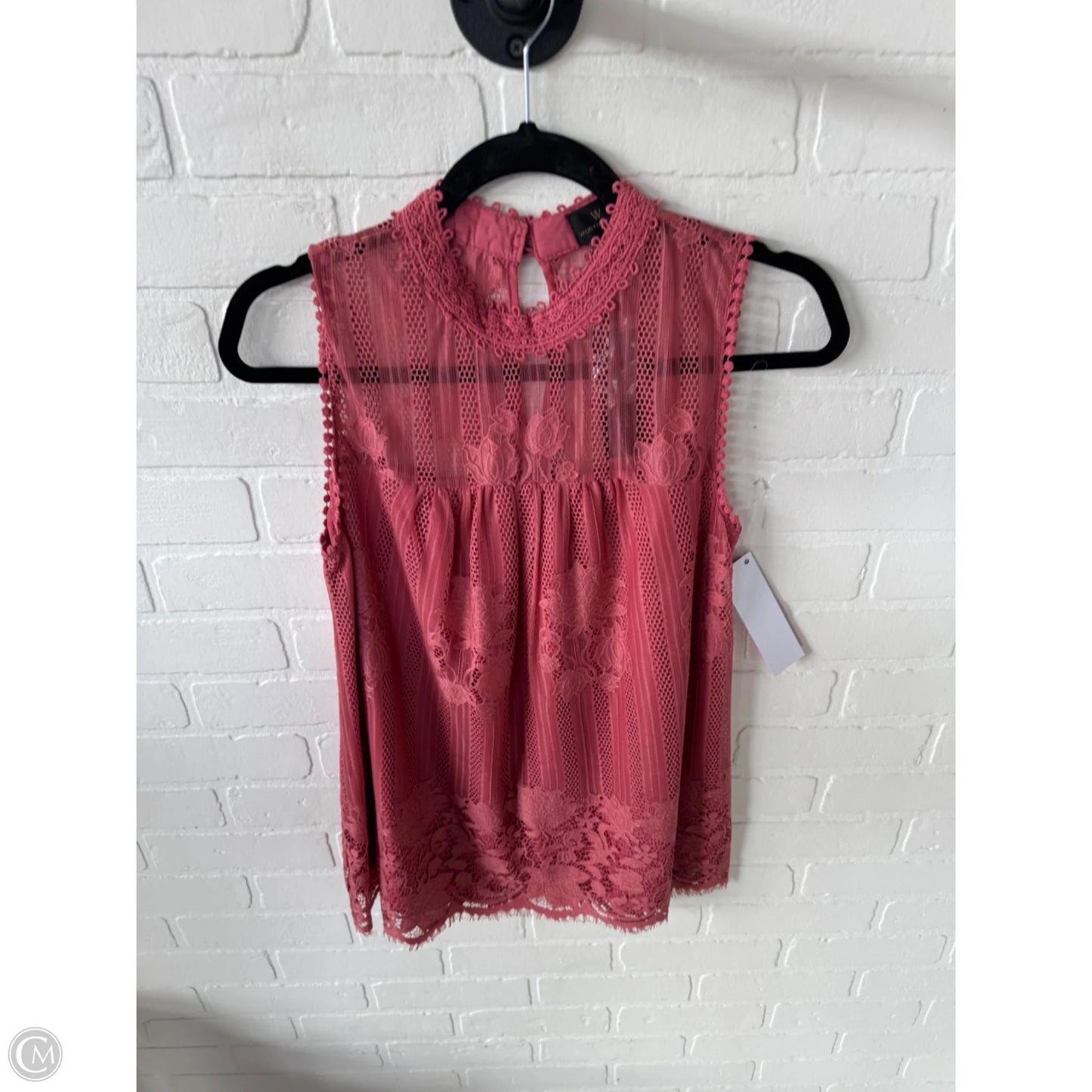 Top Sleeveless By Worthington In Pink, Size: M