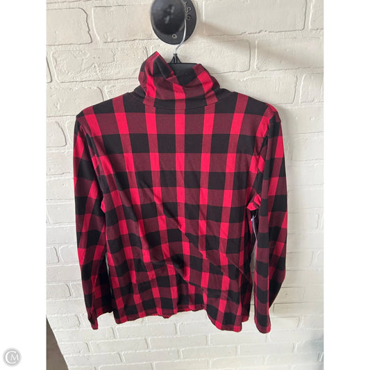 Top Long Sleeve By Christopher And Banks In Black & Red, Size: L