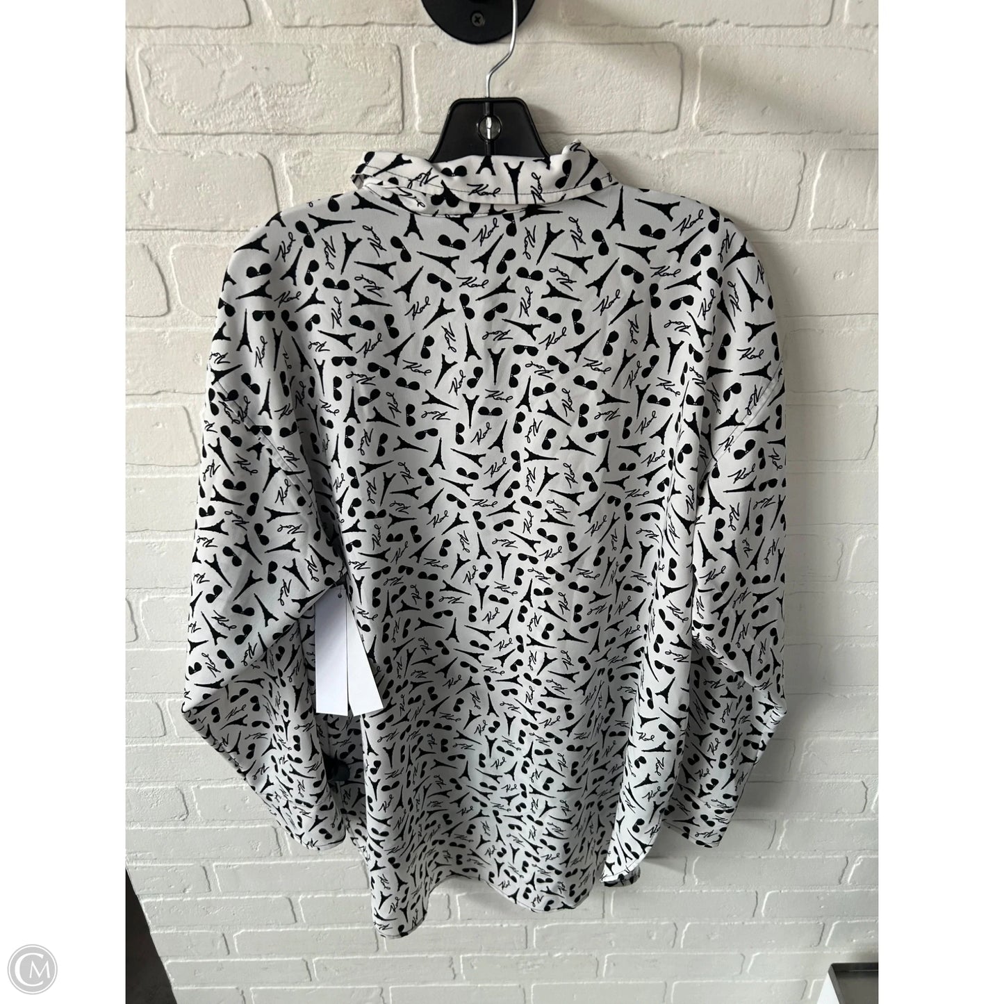 Tunic Designer By Karl Lagerfeld In Black & White, Size: M