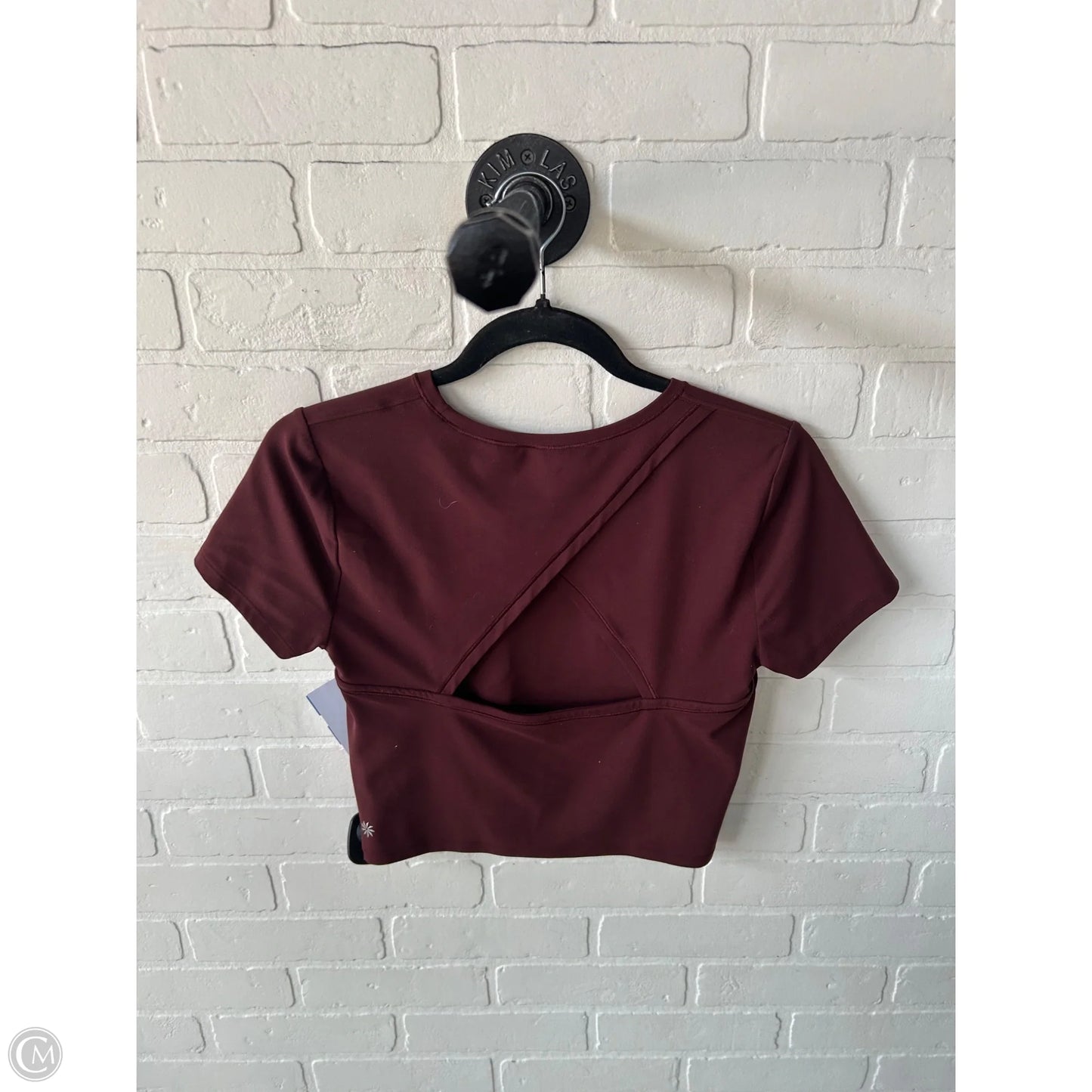 Athletic Top Short Sleeve By Athleta In Red, Size: M