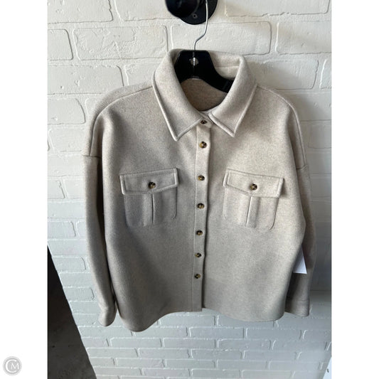 Jacket Shirt By Altard State In Tan, Size: S