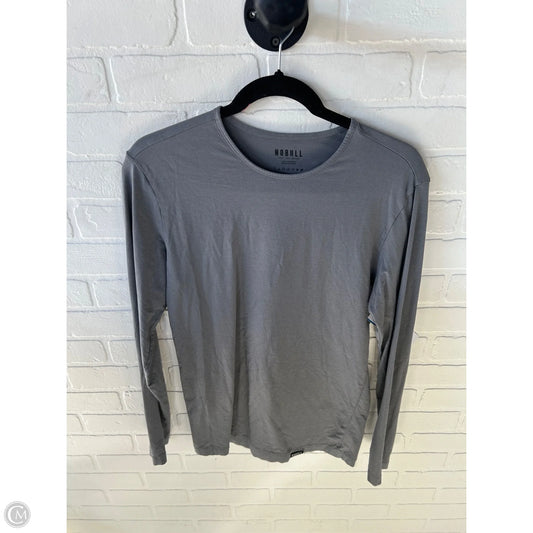 Athletic Top Long Sleeve Crewneck By Nobull In Grey, Size: S