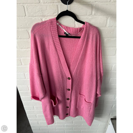 Sweater Cardigan By Torrid In Pink, Size: 4x