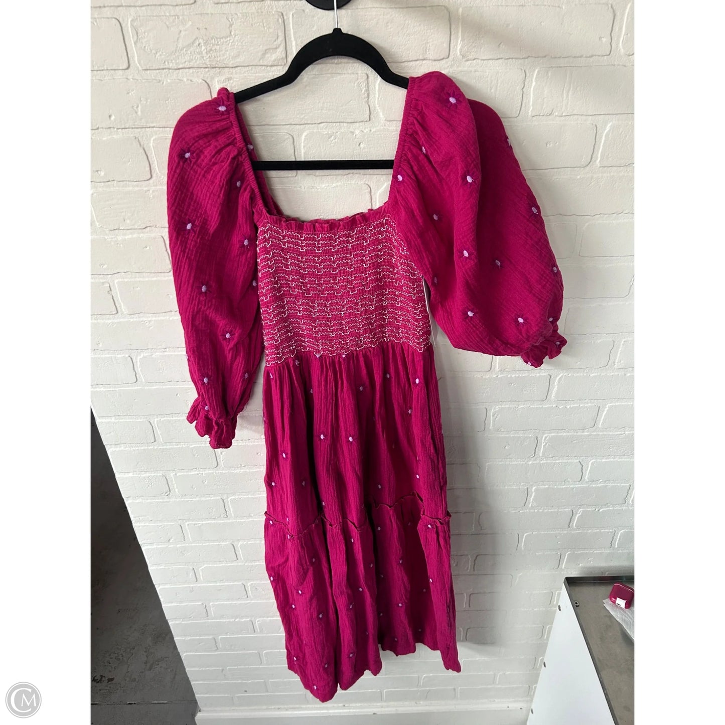 Dress Casual Midi By Cme In Pink, Size: M