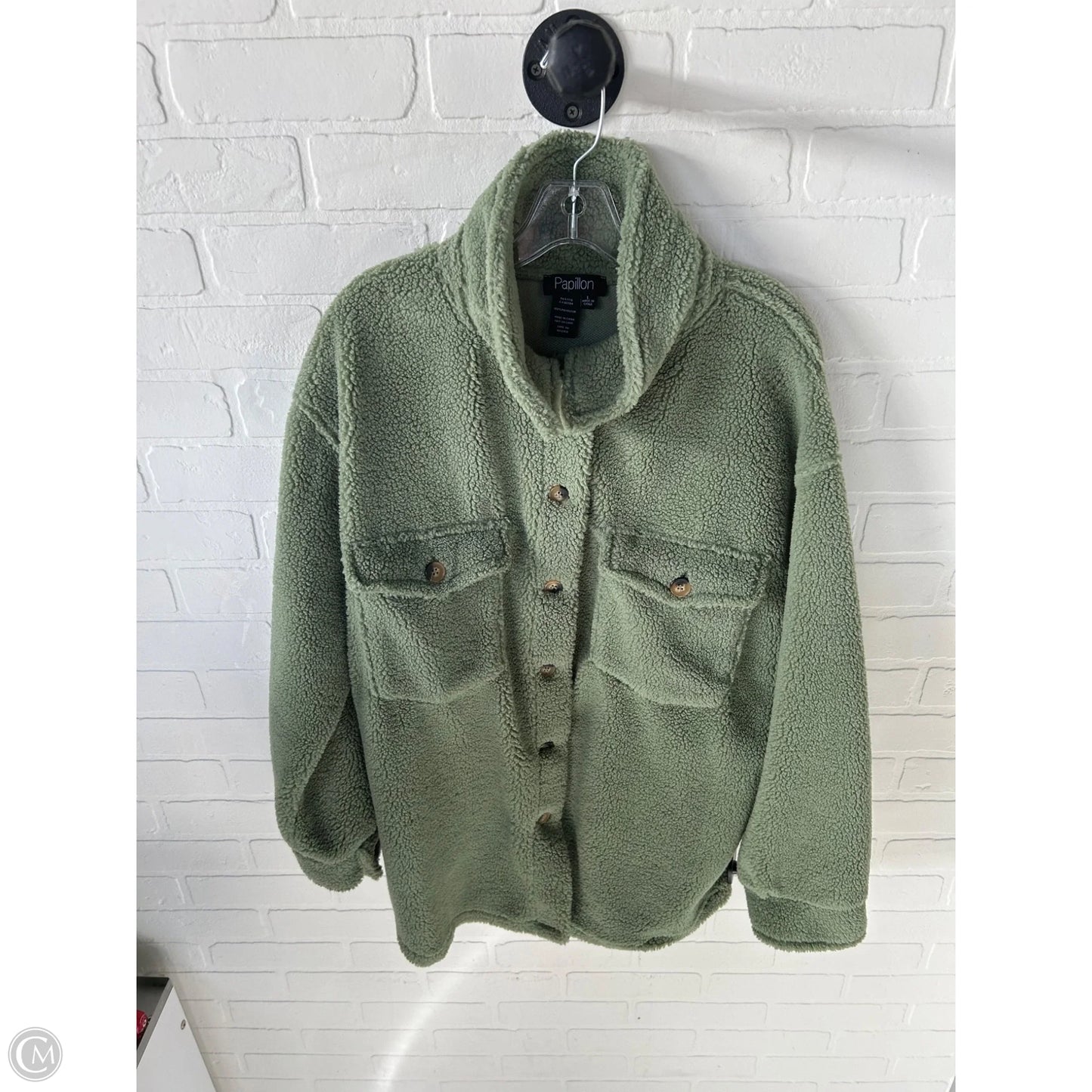 Jacket Fleece By Papillion In Green, Size: L
