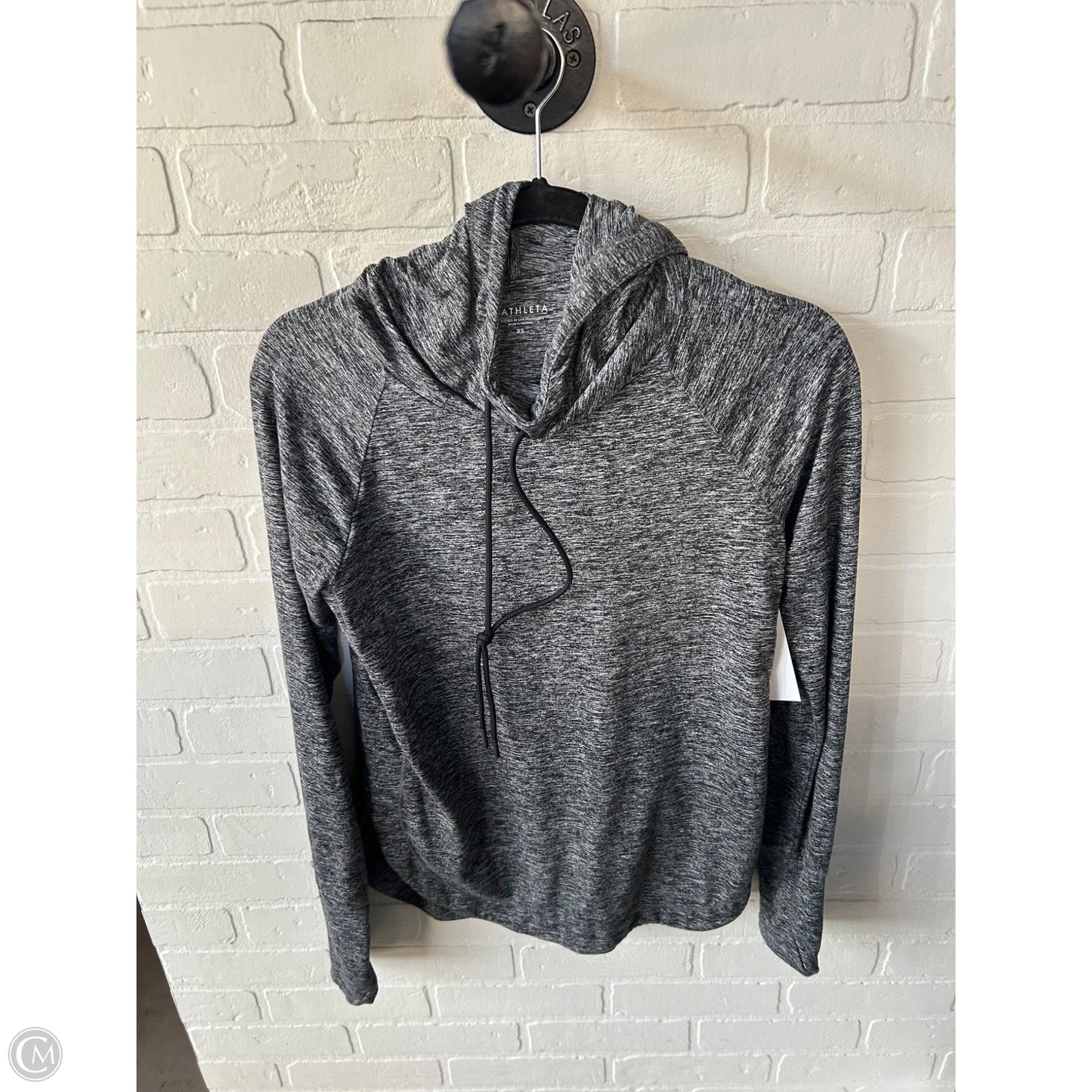 Athletic Top Long Sleeve Hoodie By Athleta In Grey, Size: Xs