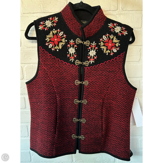 Vest Fleece By Icelandic Design In Black & Red, Size: M