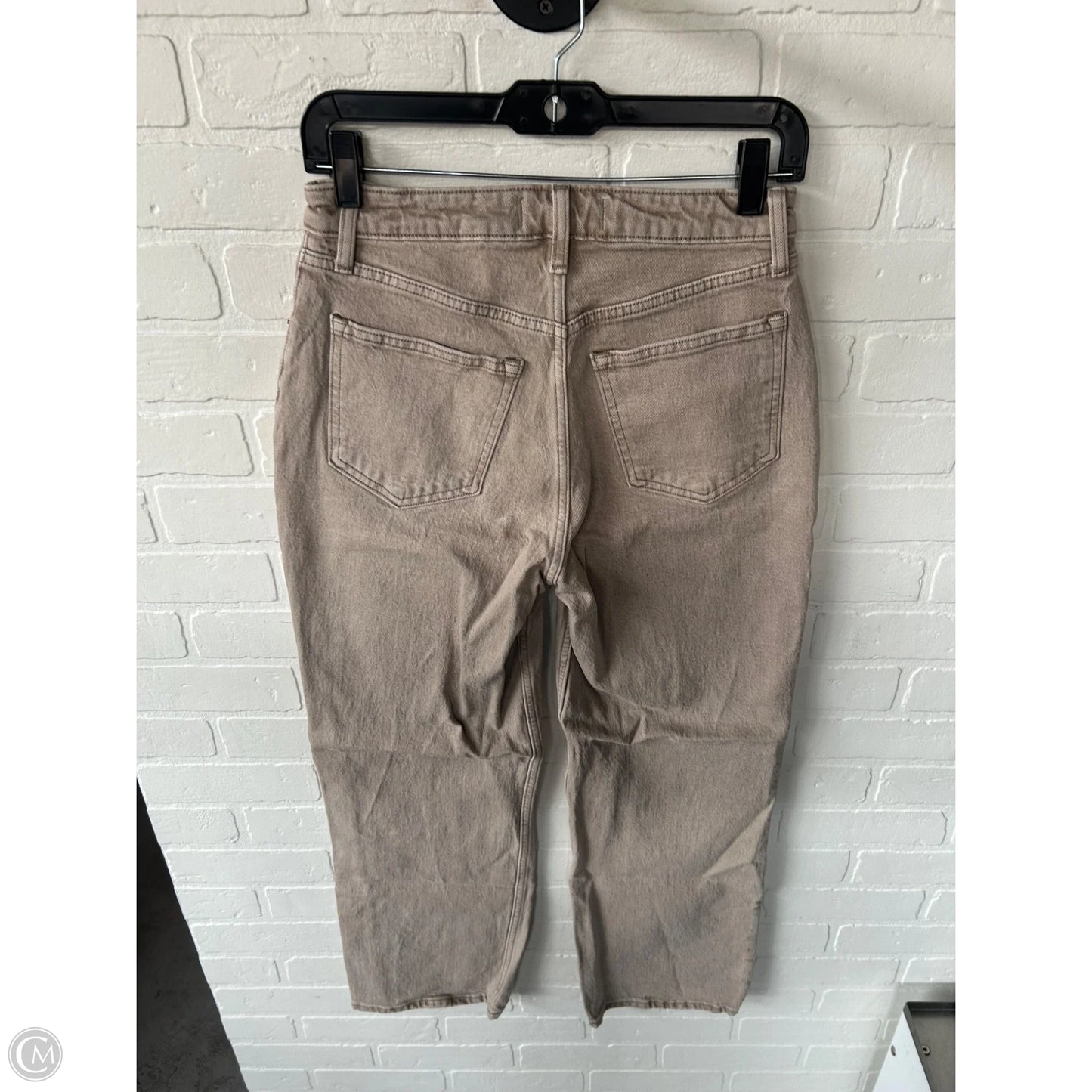 Jeans Straight By Abercrombie And Fitch In Tan Denim, Size: 4