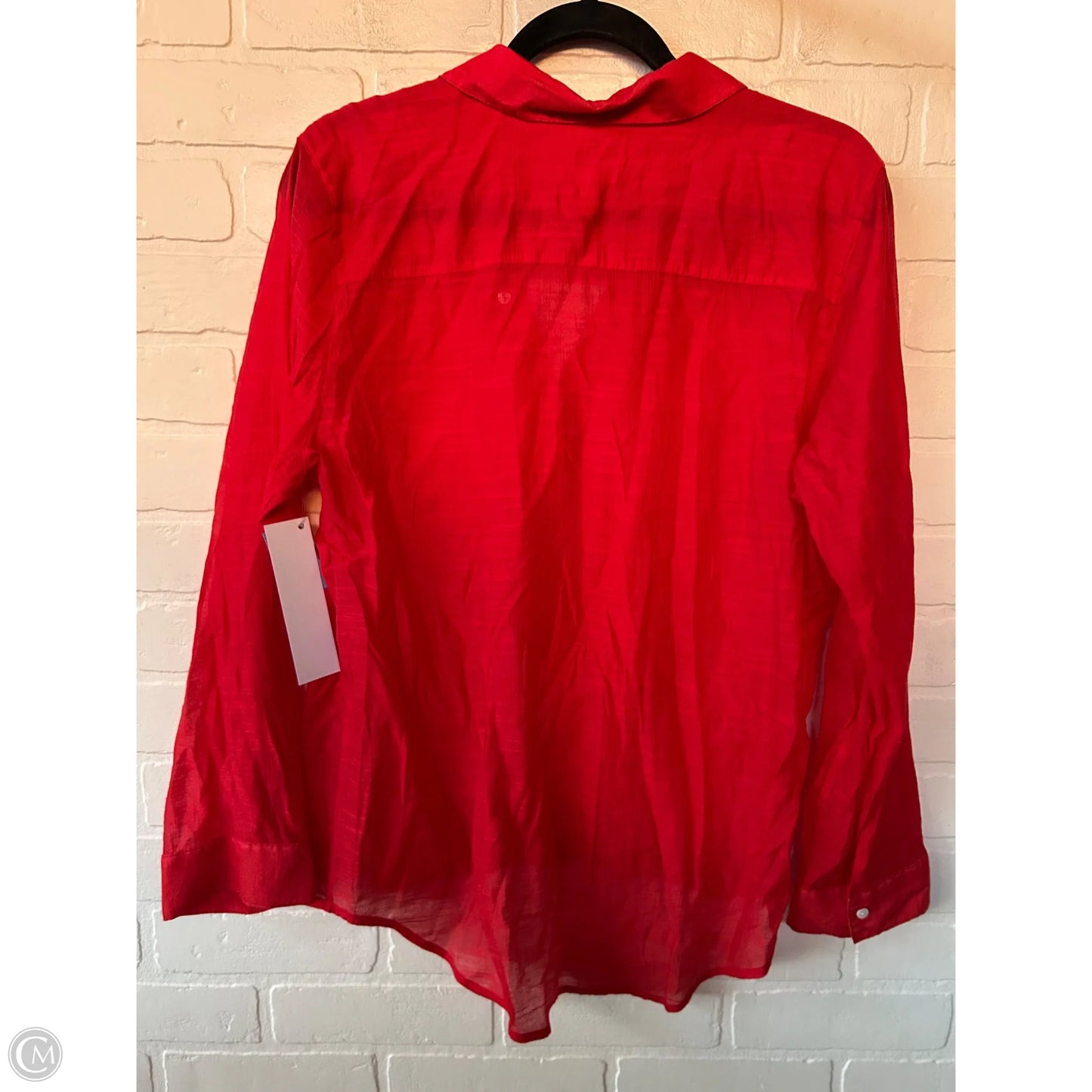 Top Long Sleeve By Chicos In Red, Size: L