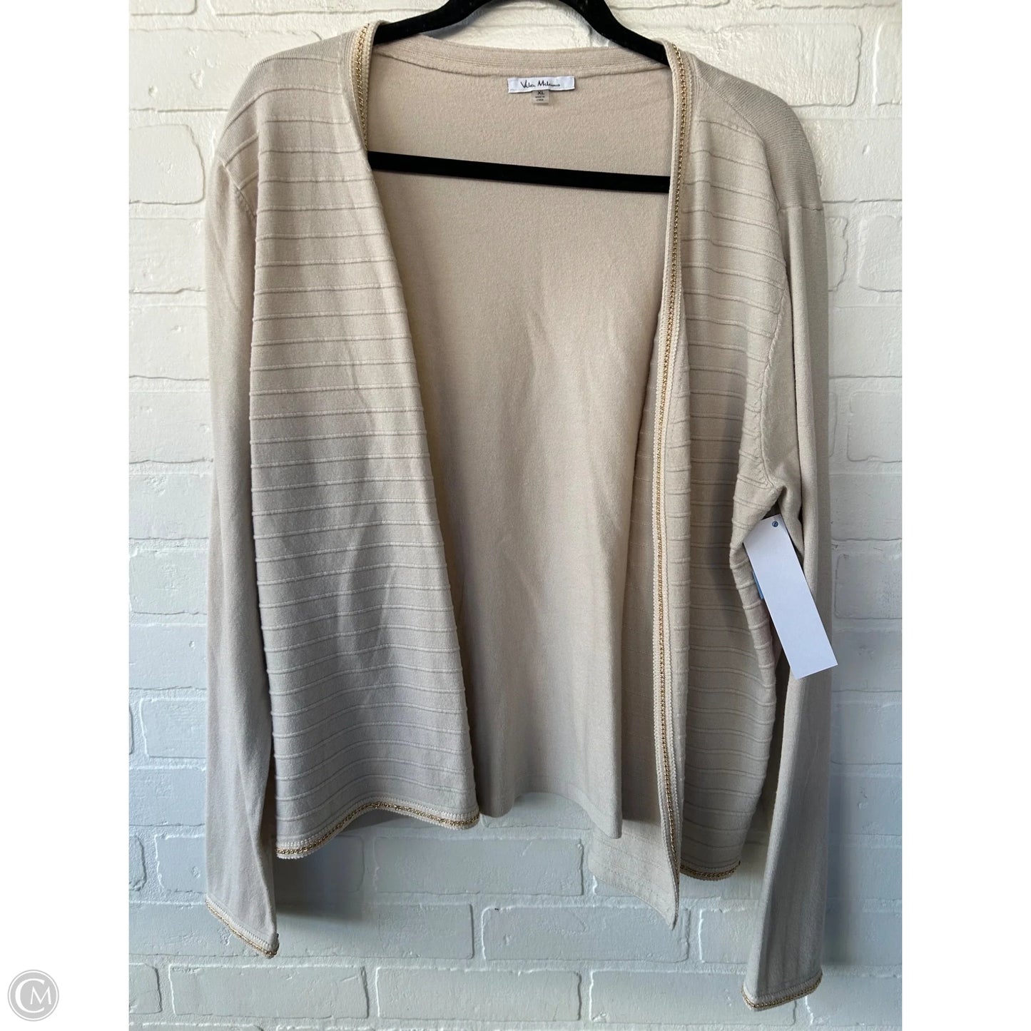 Sweater Cardigan By Vila Milano In Tan, Size: Xl