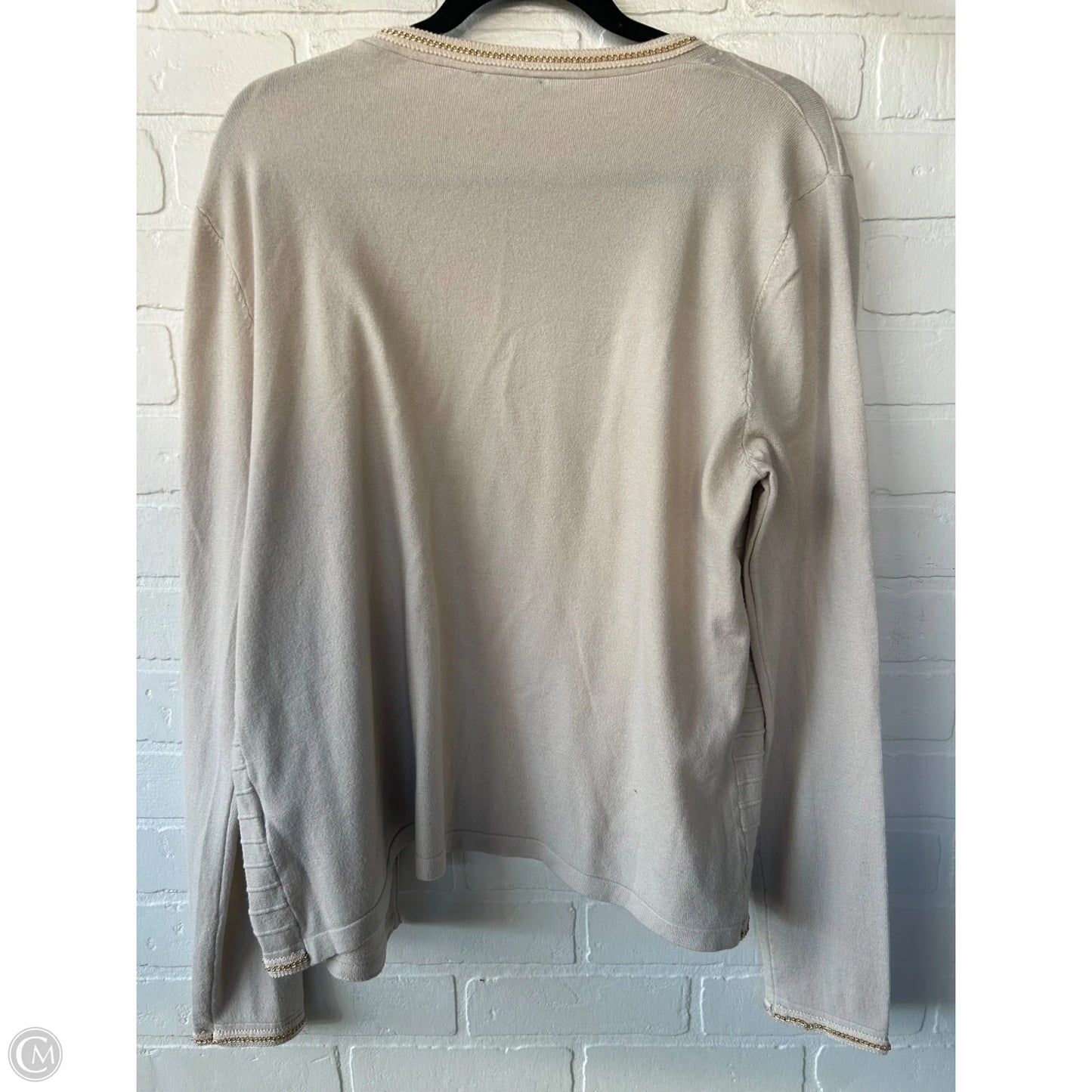 Sweater Cardigan By Vila Milano In Tan, Size: Xl