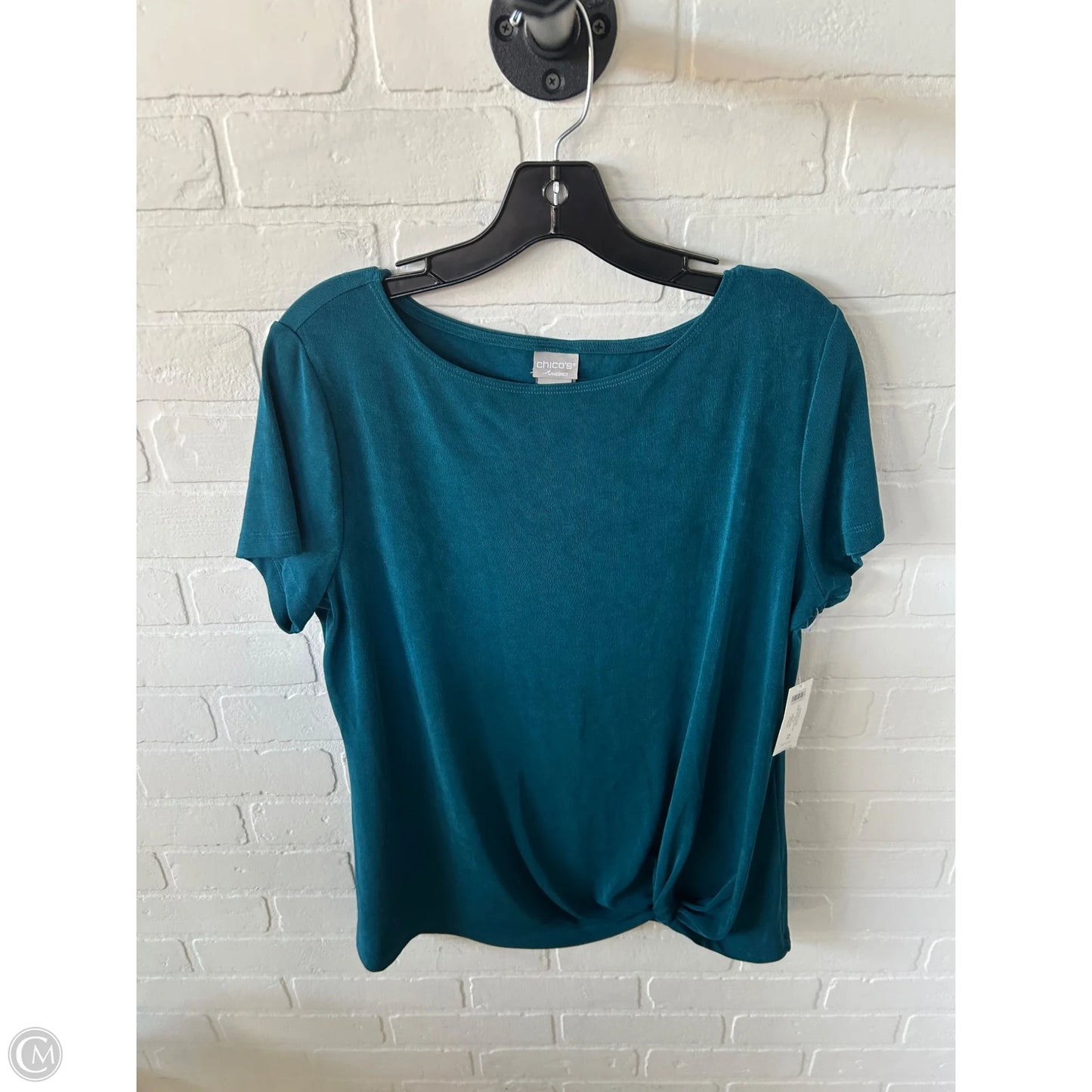 Top Short Sleeve By Chicos In Blue, Size: L