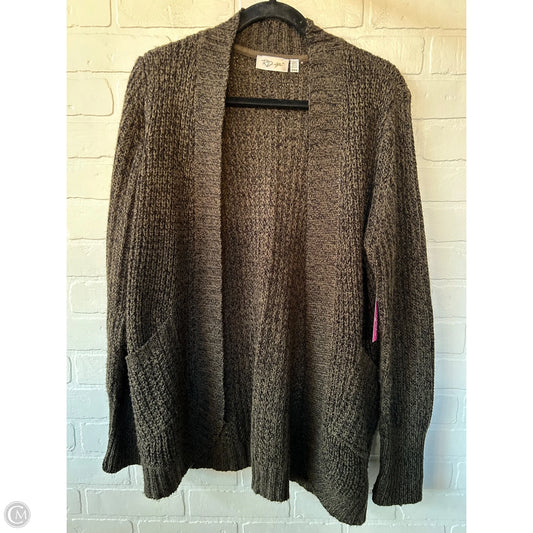 Sweater Cardigan By Rd Style In Black & Green, Size: M