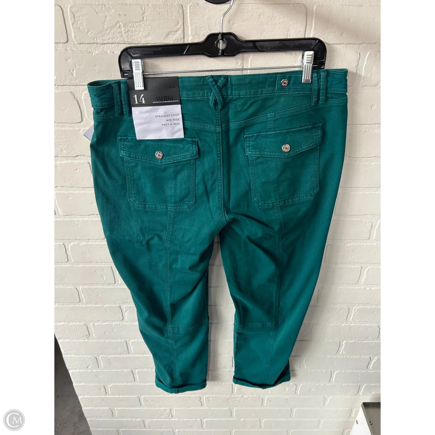 Pants Cropped By White House Black Market In Green, Size: 14
