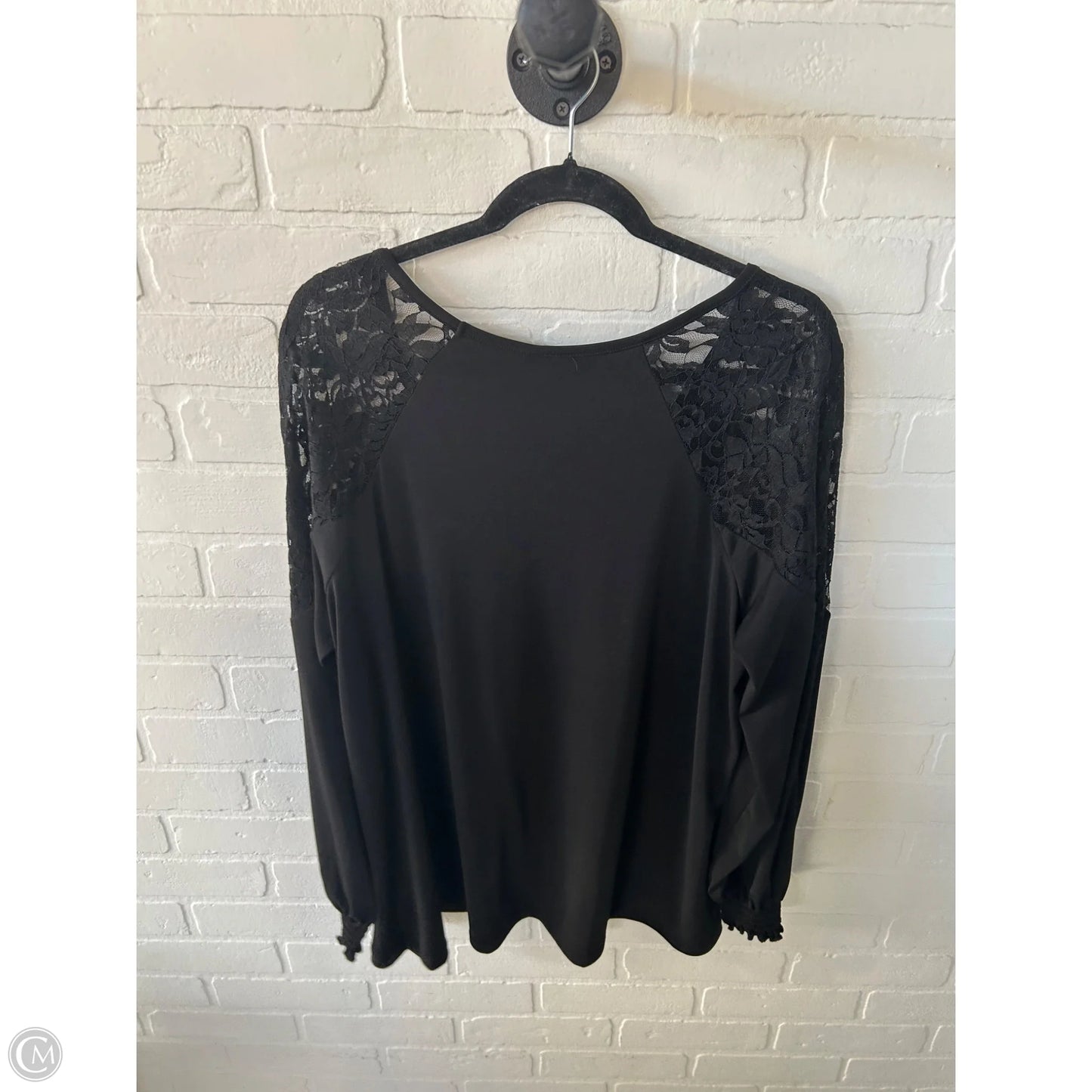 Top Long Sleeve By Torrid In Black, Size: 1x