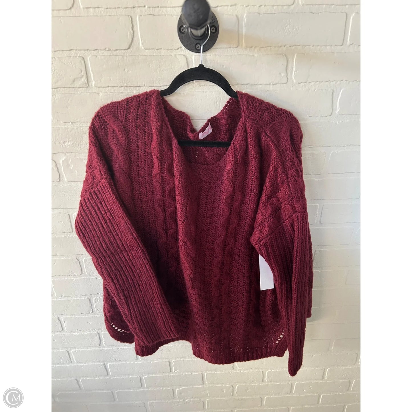 Sweater By Pink Lily In Red, Size: Xl