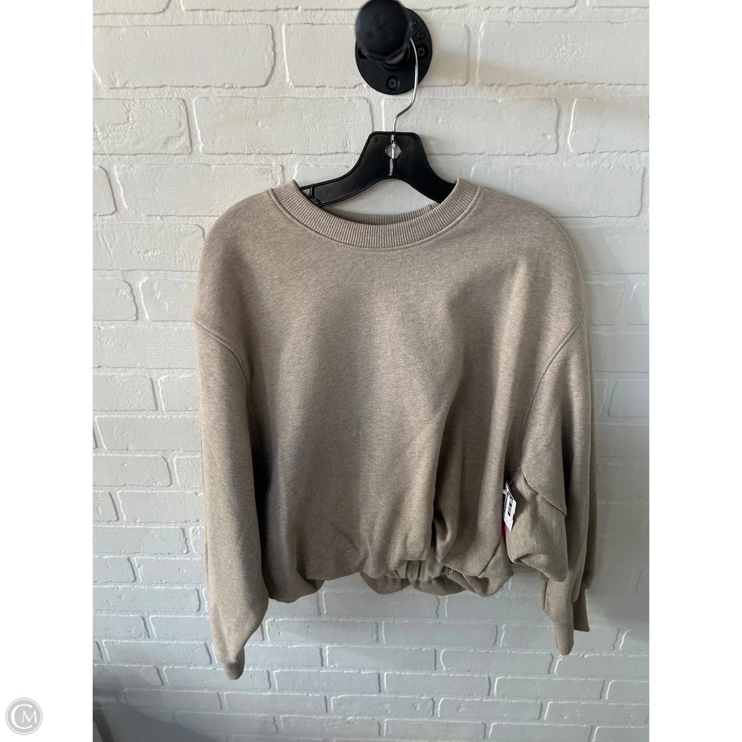 Sweatshirt Crewneck By Zara In Tan, Size: L