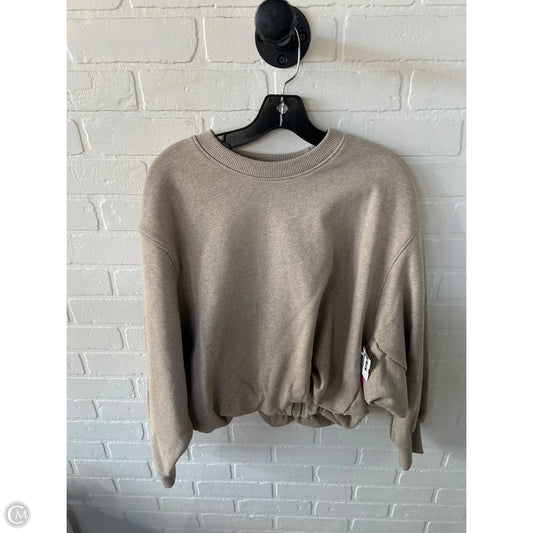 Sweatshirt Crewneck By Zara In Tan, Size: L