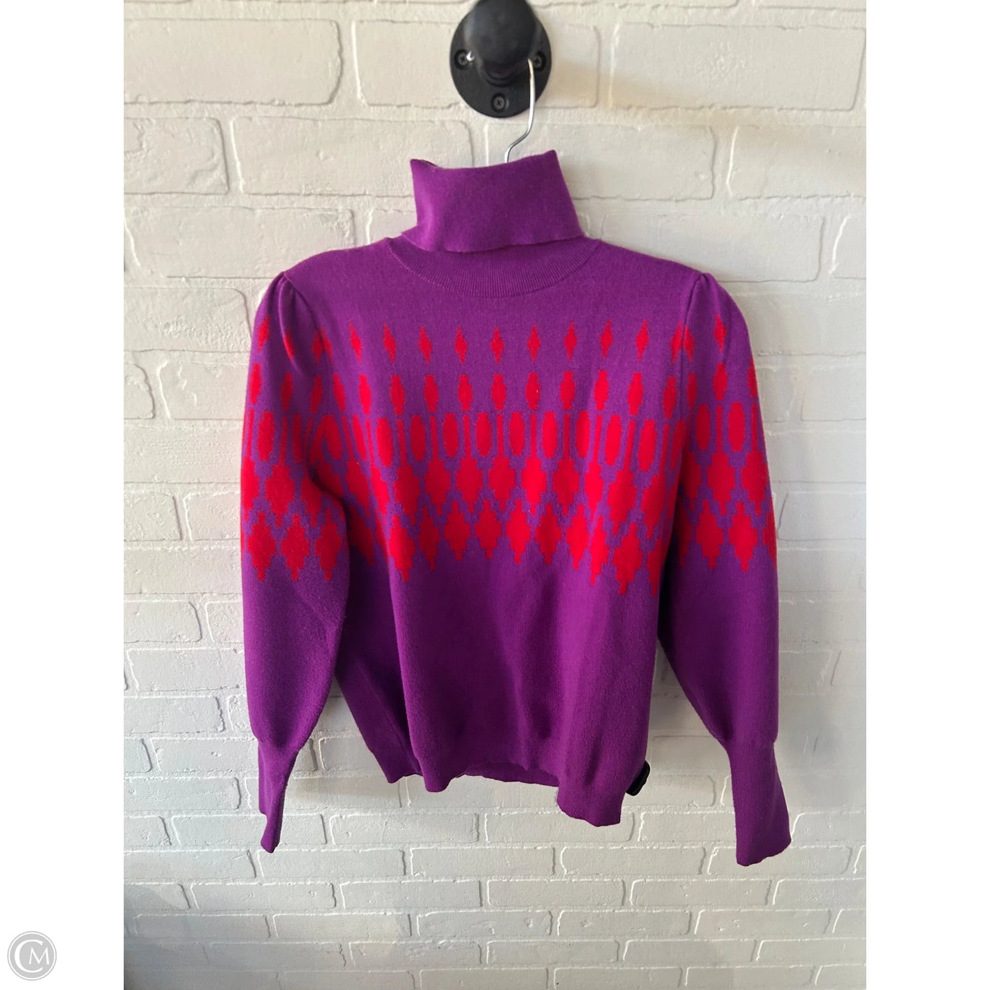 Sweater By Ann Taylor In Purple & Red, Size: M