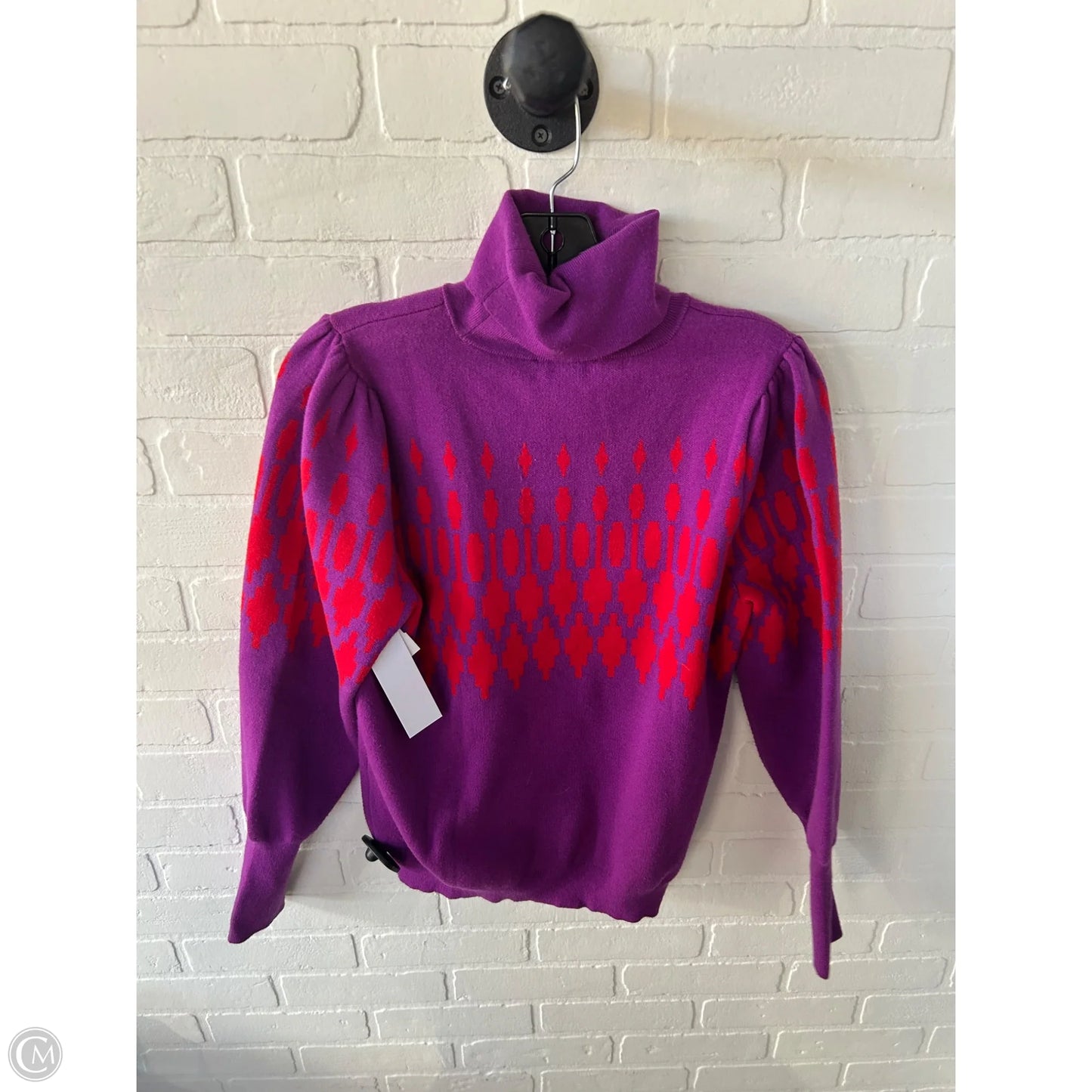 Sweater By Ann Taylor In Purple & Red, Size: M