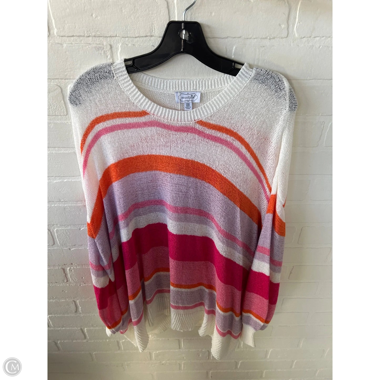 Sweater By Mudpie In Pink & Purple, Size: Osfm