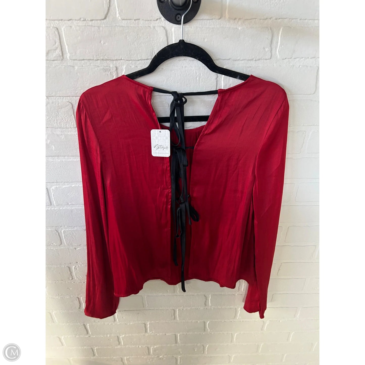 Top Long Sleeve By Free People In Red, Size: S