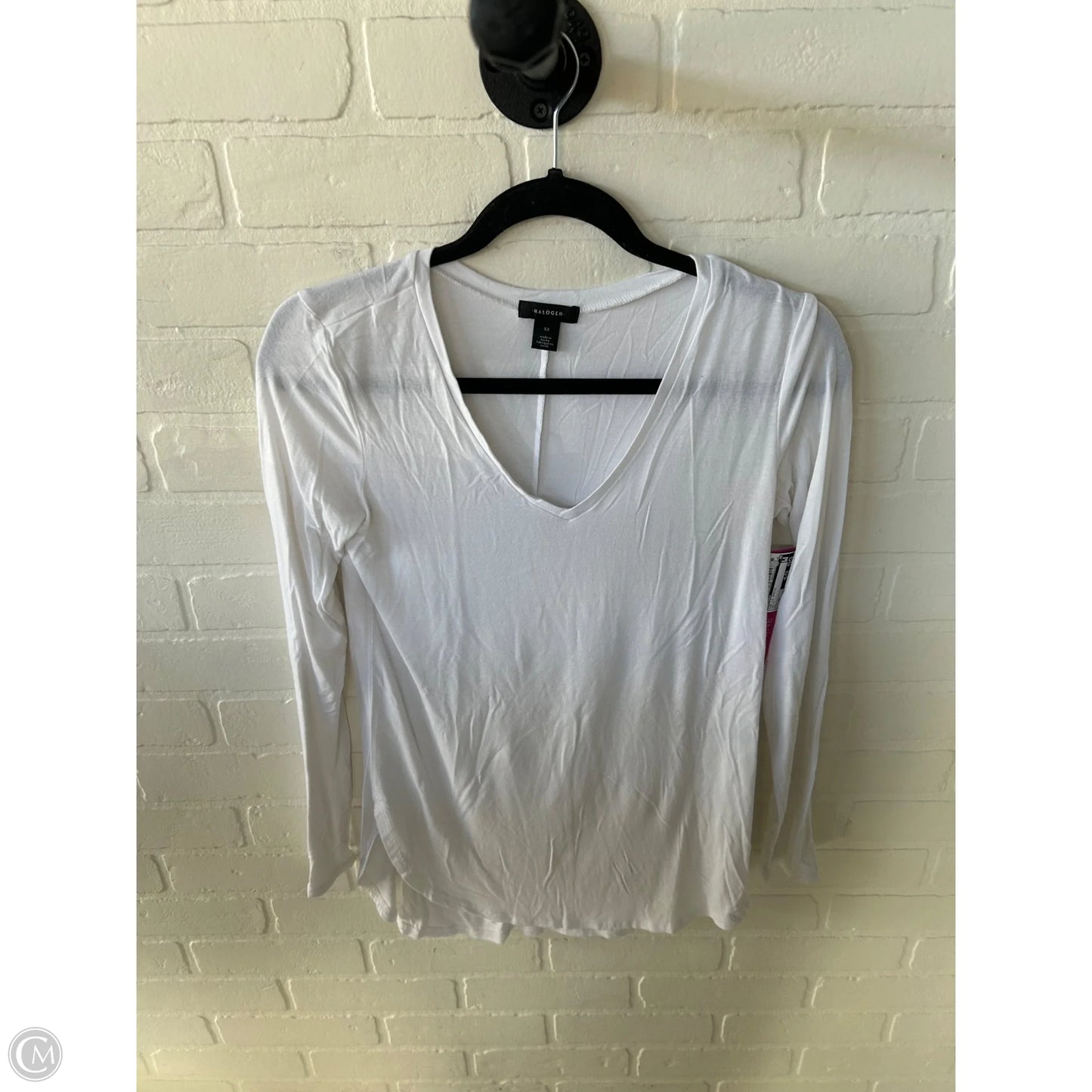 Top Long Sleeve Basic By Halogen In White, Size: Xs