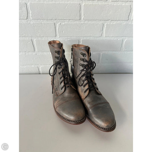 Boots Mid-calf Flats By Bed Stu In Grey, Size: 8.5