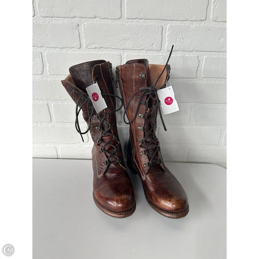 Boots Mid-calf Flats By Bed Stu In Brown, Size: 8.5