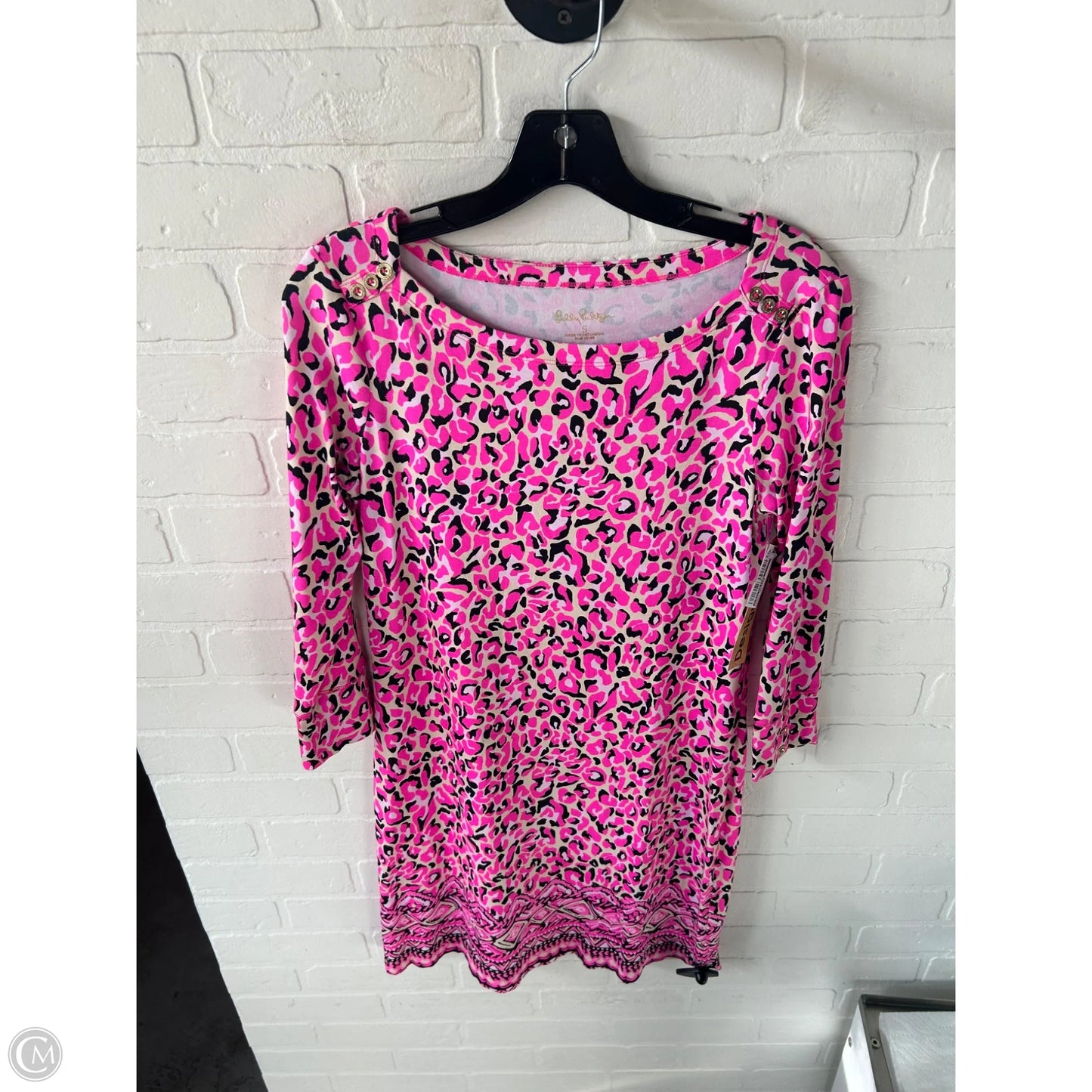 Dress Designer By Lilly Pulitzer In Pink & Tan, Size: S