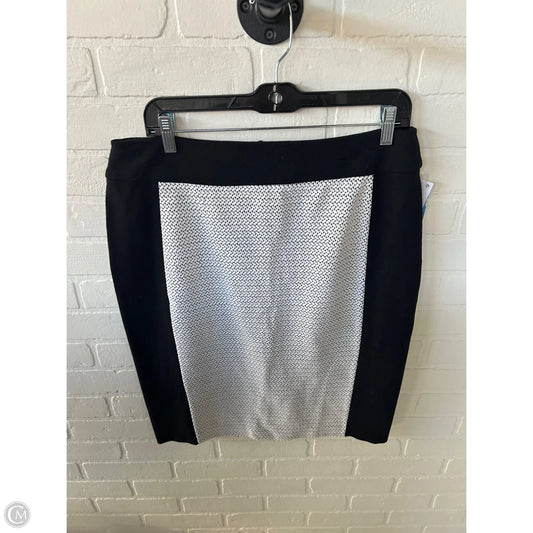 Skirt Midi By Liz Claiborne In Black & White, Size: 12