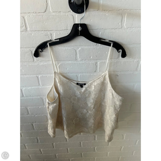 Top Sleeveless By Express In Cream, Size: L