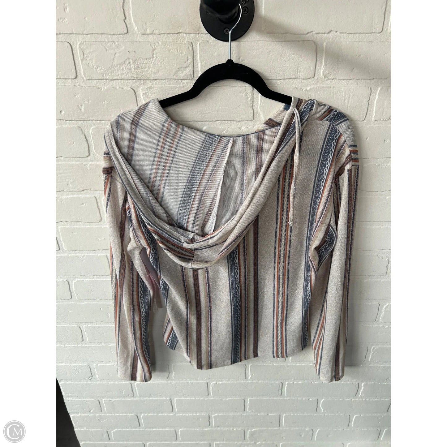 Top Long Sleeve By Wallflower In Blue & Tan, Size: M