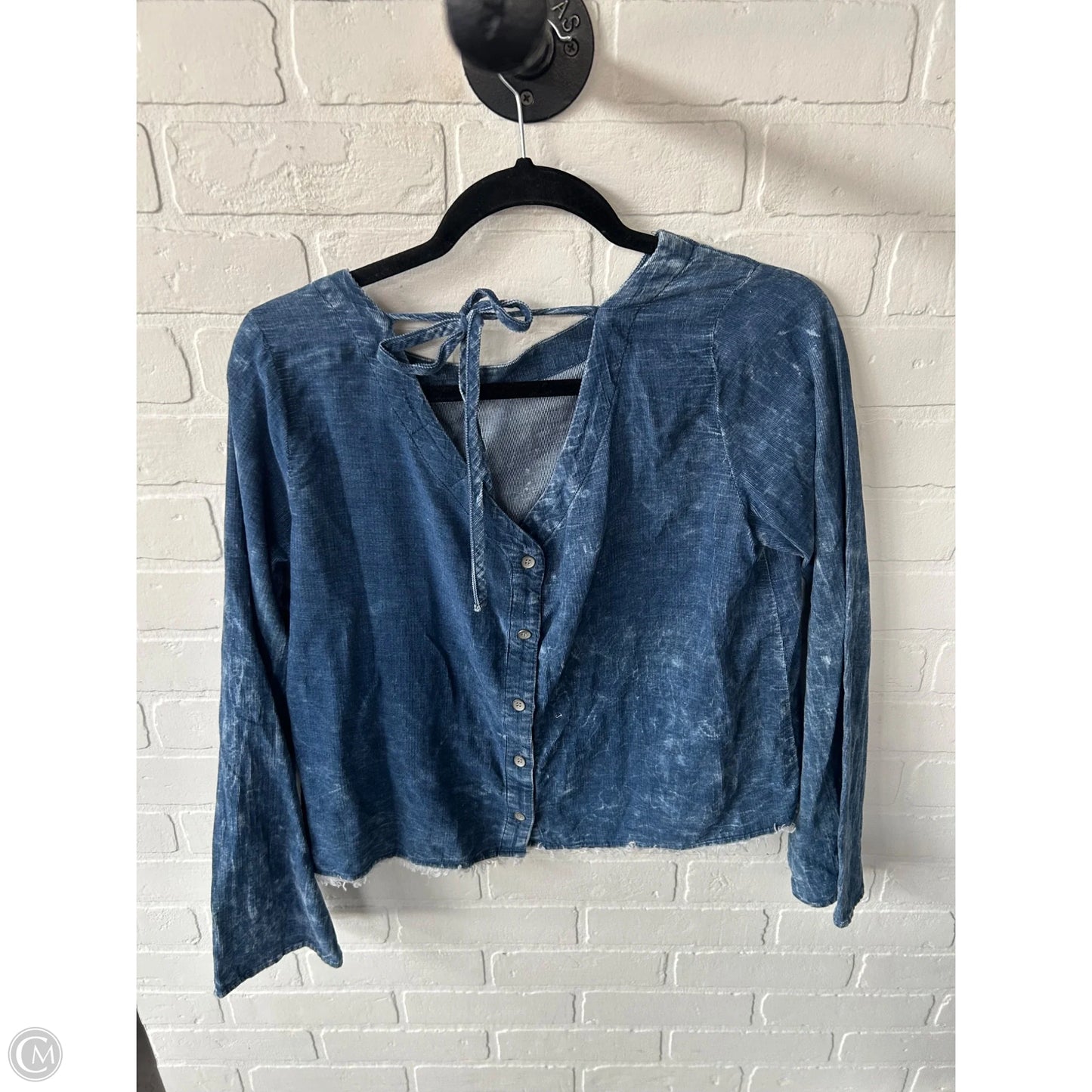 Top Long Sleeve By Cloth & Stone In Blue, Size: M