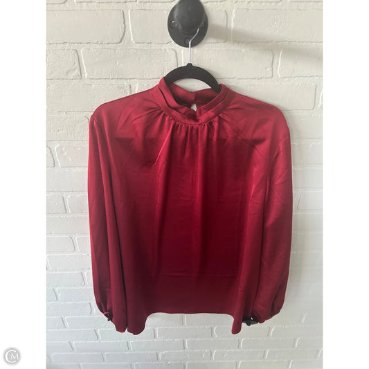 Top Long Sleeve By Misook In Red, Size: Xl