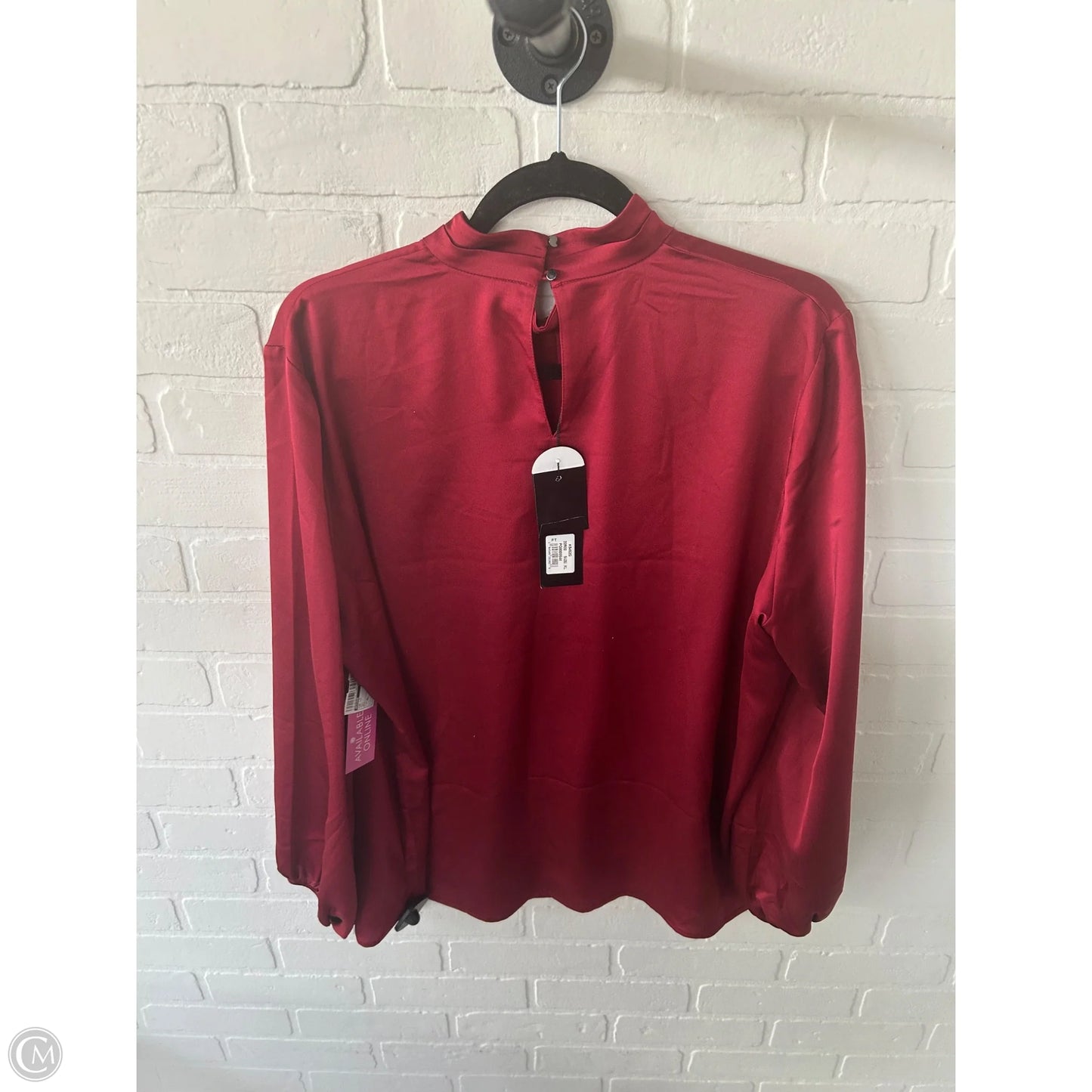 Top Long Sleeve By Misook In Red, Size: Xl