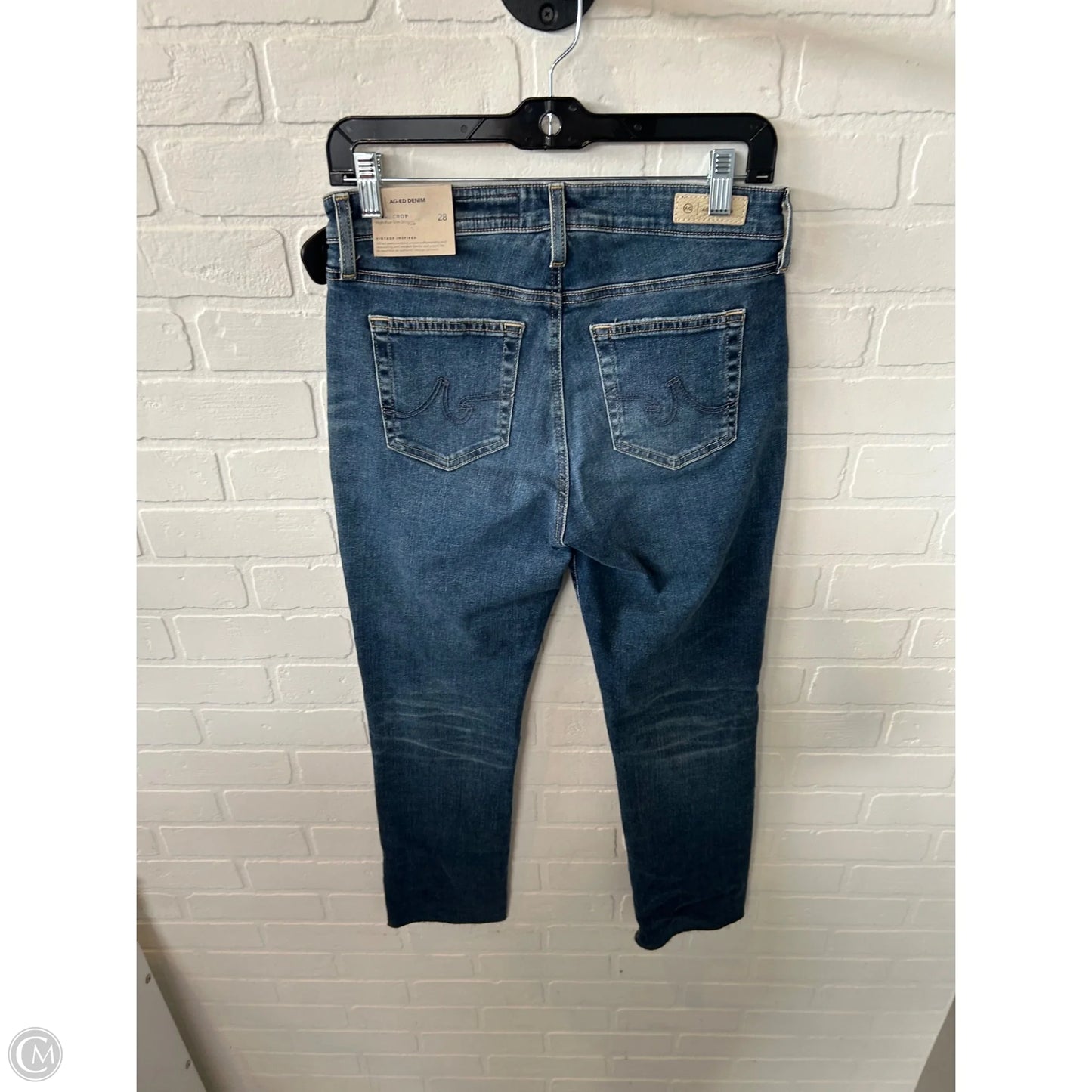 Jeans Cropped By Adriano Goldschmied In Blue Denim, Size: 6