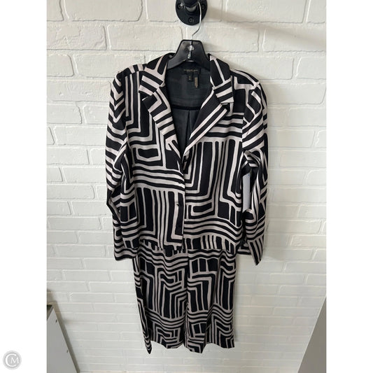 Pants Set 2pc By Donna Karan In Black & Tan, Size: M