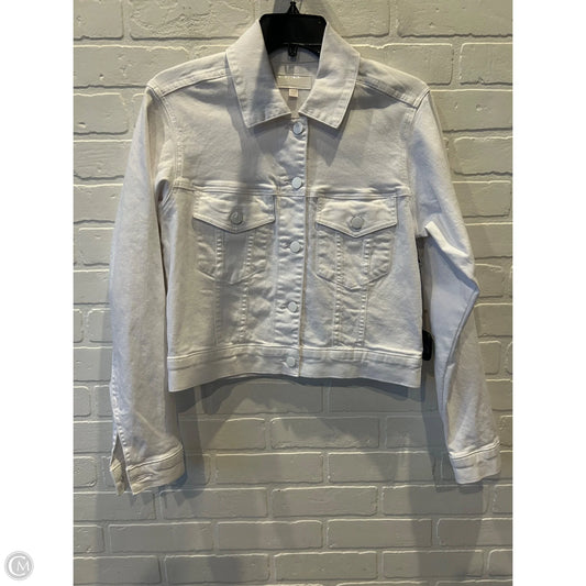 Jacket Denim By Kut In White Denim, Size: S