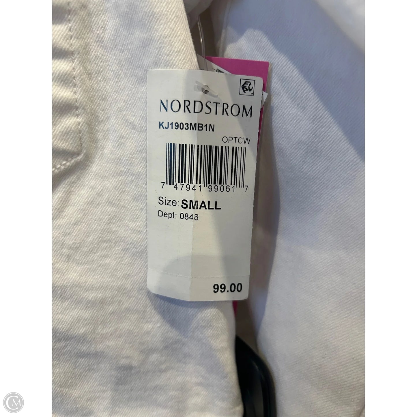 Jacket Denim By Kut In White Denim, Size: S